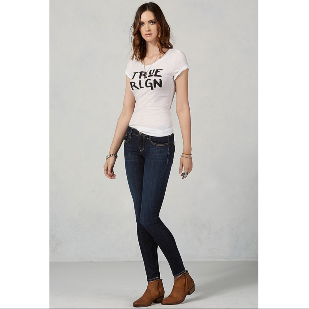 True Religion Casey Mid Rise Skinny Jeans